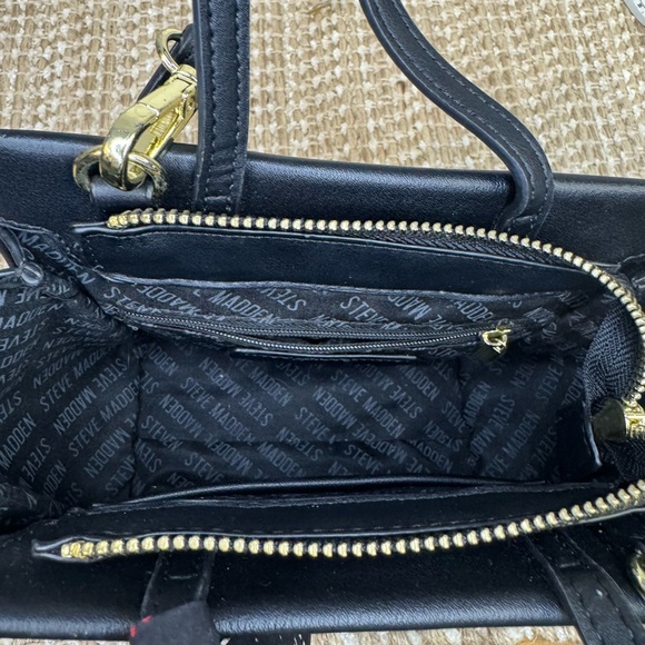 STEVE MADDEN Y2K Black Mini Bag Scarf Crossbody Strap - Picture 3 of 3